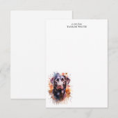 Sweet Chocolate Labrador Retriever Dank u Notitiekaartje (Voorkant / Achterkant)