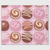 Sweet Chocolate Truffle Pattern Cadeaupapier (Vlak)