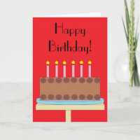 Sweet, Chocolate Verjaardagstaart: Rood Blank