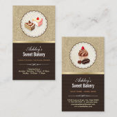 Sweet Chocolates Cupcakes Dessert - Bakkerij-winke Visitekaartje (Voorkant / Achterkant)