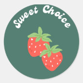 Sweet Choice Strawberry Stickers – Hand-Drawn Cute (Voorkant)