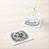 Sweet Christmas Angel Personalize Name Set of 6  Kartonnen Onderzetters (Insitu)