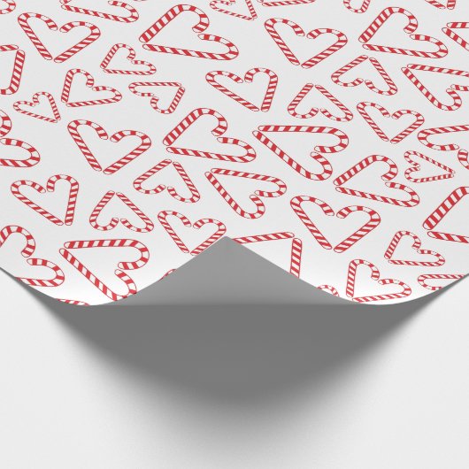 Sweet Christmas Candy Canes Wit Naadloos Cadeaupapier (Hoek)