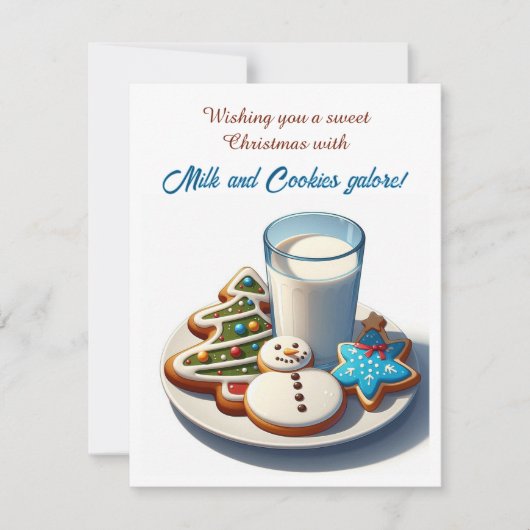 Sweet Christmas Card - Wishing You a Holiday Fille Kaart (Voorkant)