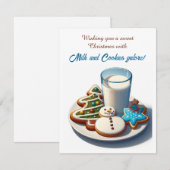 Sweet Christmas Card - Wishing You a Holiday Fille Kaart (Voorkant / Achterkant)