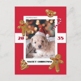 Sweet Christmas custom photo cute pet Feestdagenkaart