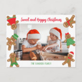 SWEET CHRISTMAS GINGERBREAD FOTO BRIEFKAART (Voorkant)