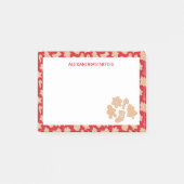 Sweet Christmas Gingerbread koekjes patroon Post-it® Notes (Voorkant)