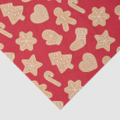 Sweet Christmas Gingerbread koekjes patroon Tissuepapier (Detail)