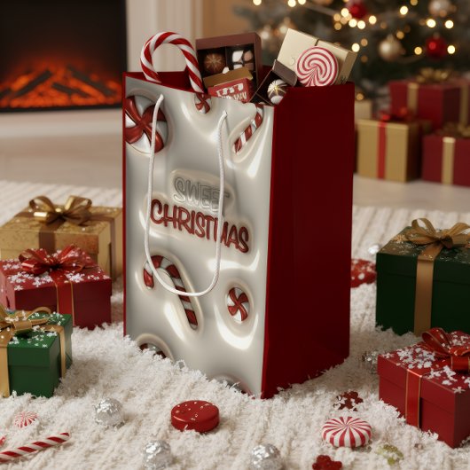 Sweet Christmas Holiday Gift Bag Medium Cadeauzakje