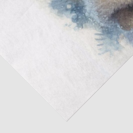 Sweet Christmas Mouse Rustic Christmas Decoupage Tissuepapier (Detail)