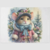 Sweet Christmas Mouse Rustic Christmas Decoupage Tissuepapier (Voorkant)