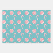 Sweet Christmas Pattern Candy Cane Holiday Inpakpapier Vel (Voorkant 2)
