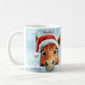 Sweet Christmas Pony gepersonaliseerde kerst Mok (Links)