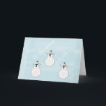 Sweet Christmas Snowman Feestdagen Kaart<br><div class="desc">Sweet Christmas Snowman</div>