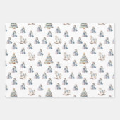 Sweet Christmas Winter Pattern Inpakpapier Vel (Voorkant)