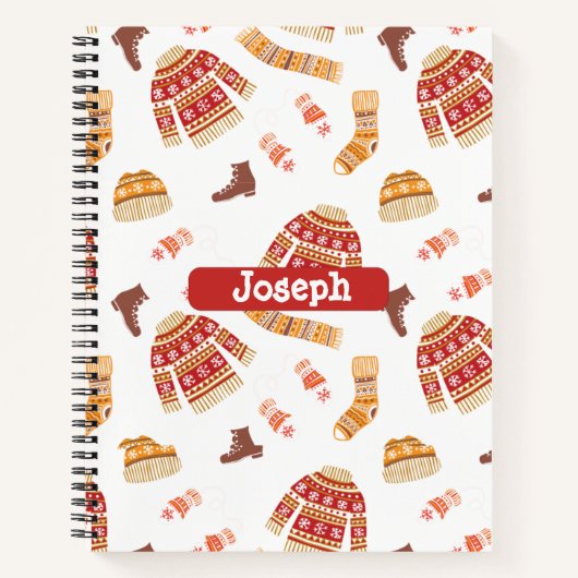 Sweet Christmas winterkleding Notitieboek (Voorkant)
