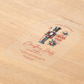 Sweet Christmas Wishes Notenkraker Party Uitnodige Acryl Uitnodigingen (Laagn)