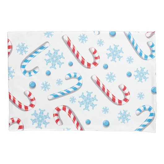 Sweet Christmassy Snoep Bar Pattern Kussensloop (Voorkant)