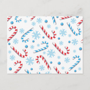 Sweet Christmasy Snoep Bar Pattern Feestdagenkaart