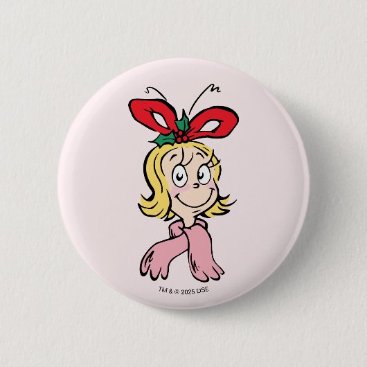 Sweet Cindy Lou Who Portrait Ronde Button 5,7 Cm (Voorkant)