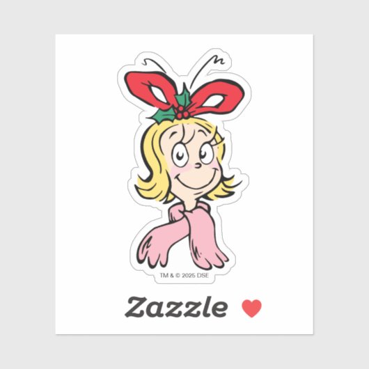Sweet Cindy Lou Who Portrait Sticker (Vel)