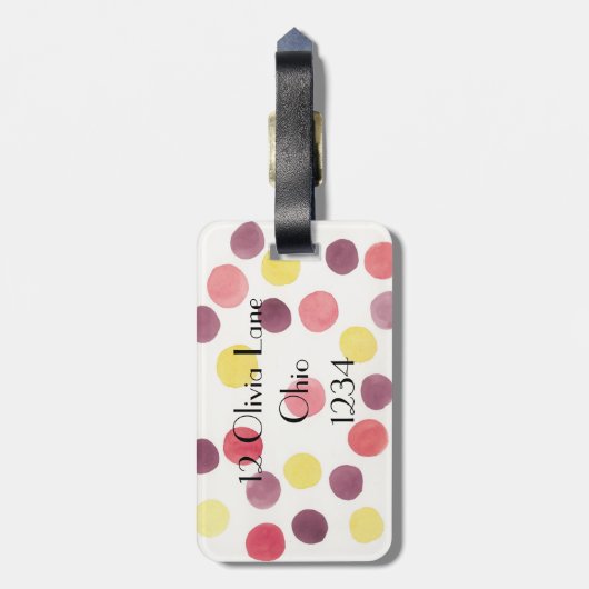 Sweet Circles Bagagelabel (Achterkant verticaal)