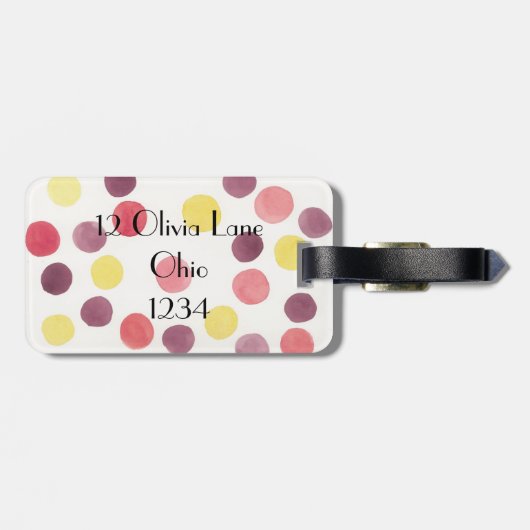  Sweet Circles Bagagelabel (Achterkant horizontaal)