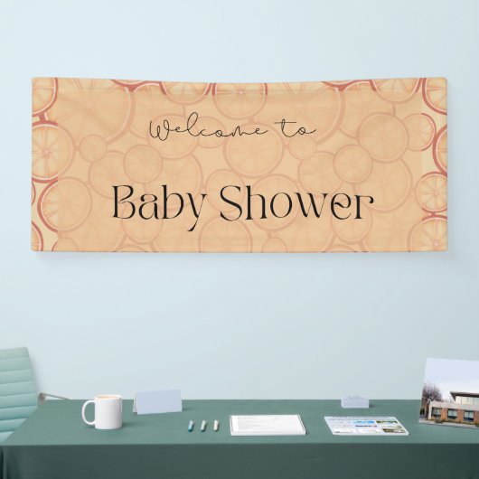 Sweet Citrus Bliss: een frisse nieuwe beginnende b Spandoek (Beurs)