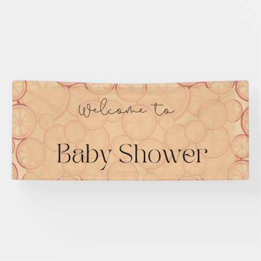 Sweet Citrus Bliss: een frisse nieuwe beginnende b Spandoek (Horizontaal)