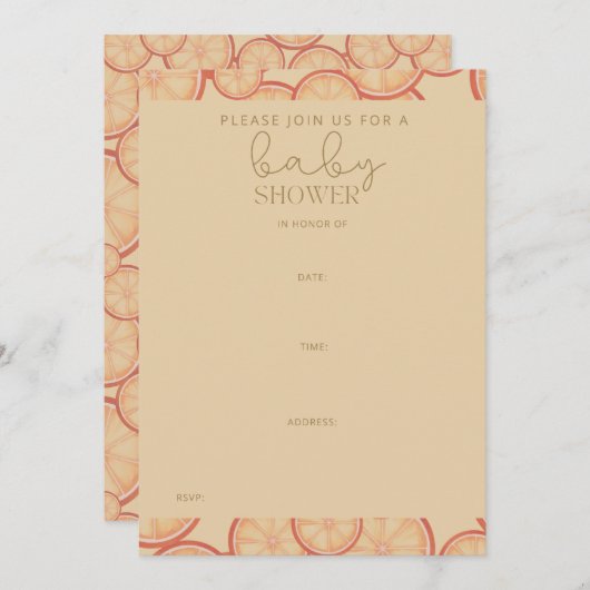 Sweet Citrus Bliss: een nieuw begin Kaart (Voorkant / Achterkant)