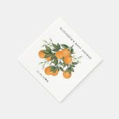 Sweet Citrus Botanical Oranje Greenery Shower Servet (Hoek)