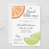 Sweet Citrus Schattige Modern Baby shower Kaart (Voorkant)
