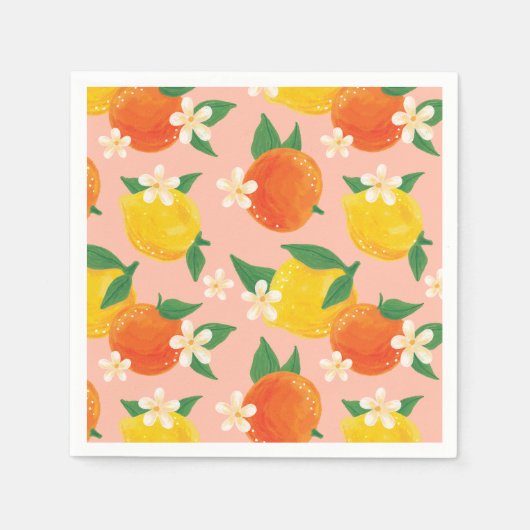 Sweet Citrus Summer Napkin Servet (Voorkant)