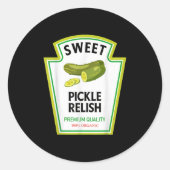 Sweet Ckle Relish Funny Condiment Costume Party Ma Ronde Sticker (Voorkant)