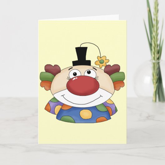Sweet Clown Face Kaart (Voorkant)