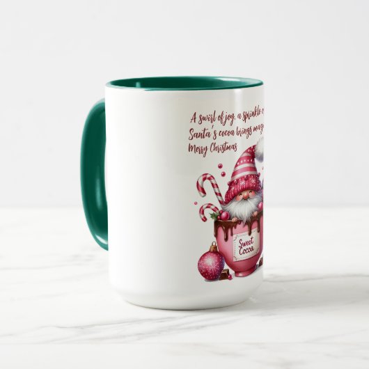 Sweet Cocoa Santa Gnome Mok (Voorkant links)