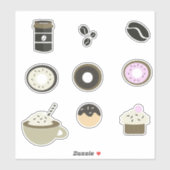 Sweet Coffee Treedt op ticker Sticker (Vel)