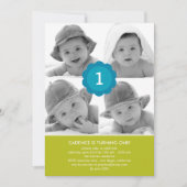 Sweet Collage Foto Birthday Uitnodiging (Voorkant)