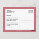 Sweet Collage Weddenschap Hartelijk dank - Roze Briefkaart (Achterkant)