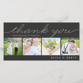 Sweet Collage Wedding Dank u kaarten - Houtskool