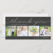 Sweet Collage Wedding Dank u kaarten - Houtskool (Voorkant)