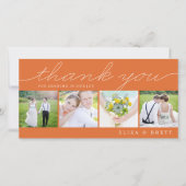 Sweet Collage Wedding Dank u kaarten - Sinaasappel (Voorkant)