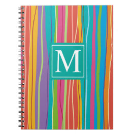 Sweet Colorful Abstract Monogram | Laptop Notitieboek