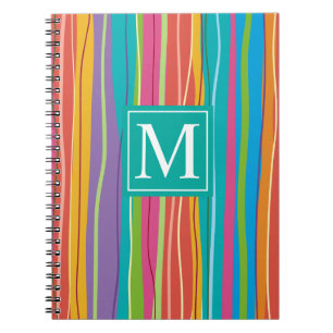 Sweet Colorful Abstract Monogram Laptop Notitieboek