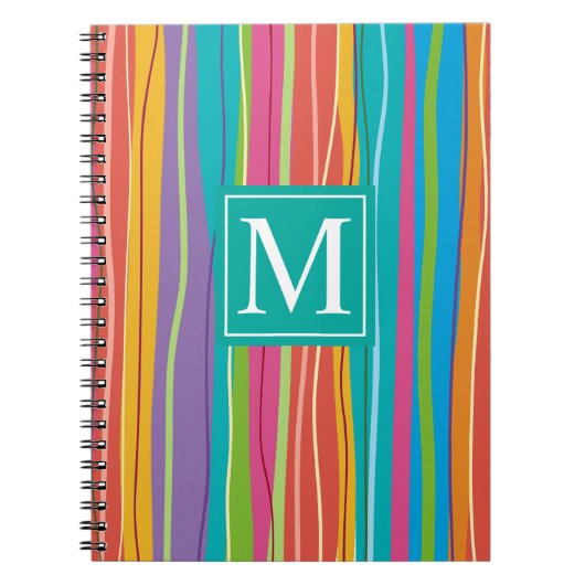 Sweet Colorful Abstract Monogram | Laptop Notitieboek (Voorkant)
