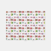 Sweet Colorful Cartoon Eigenaar van Fleece Blanket (Voorkant (Horizontaal))