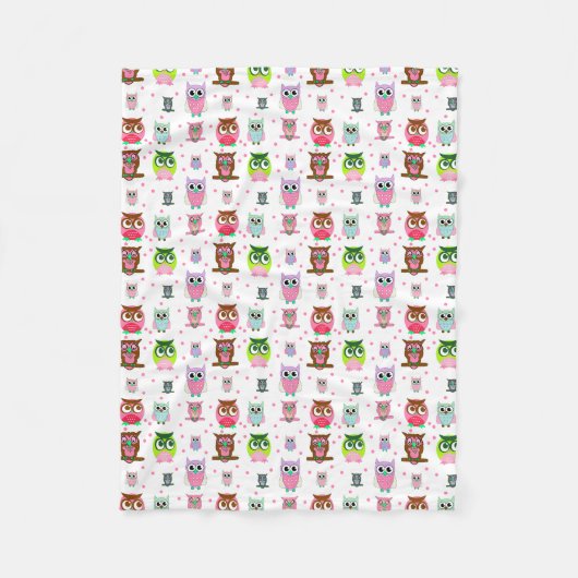 Sweet Colorful Cartoon Eigenaar van Fleece Blanket (Voorkant)