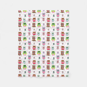 Sweet Colorful Cartoon Eigenaar van Fleece Blanket Deken