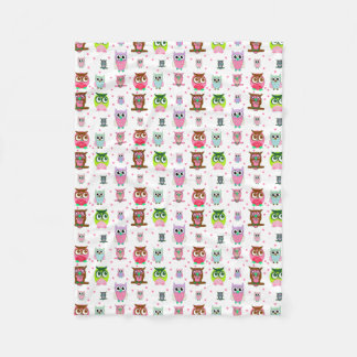 Sweet Colorful Cartoon Eigenaar van Fleece Blanket Deken